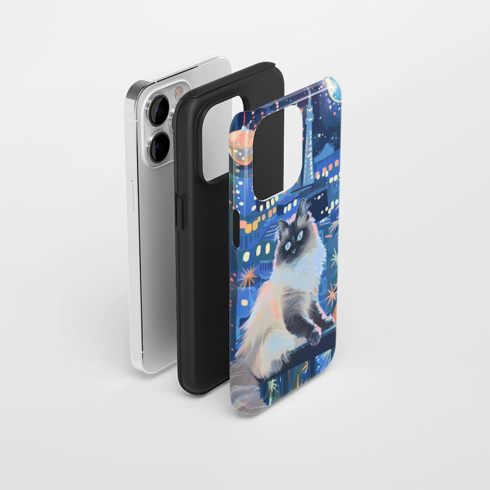 雙層半手印花堅韌霧面 iPhone 手機殼