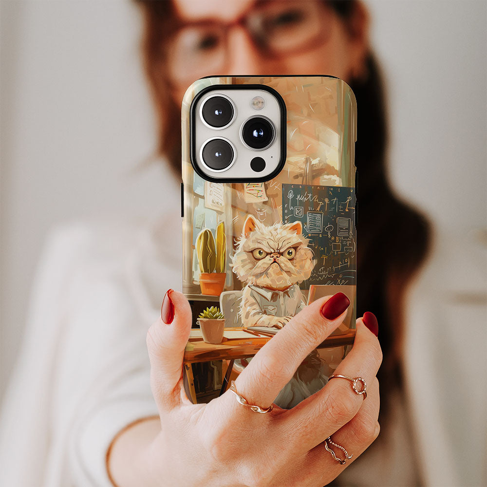 Double-Layer Semi-Handprinted Tough Matte iPhone Case