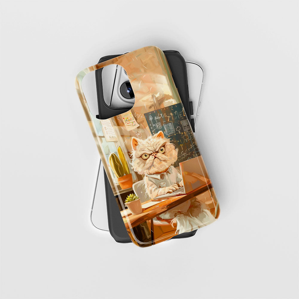 Double-Layer Semi-Handprinted Tough Matte iPhone Case