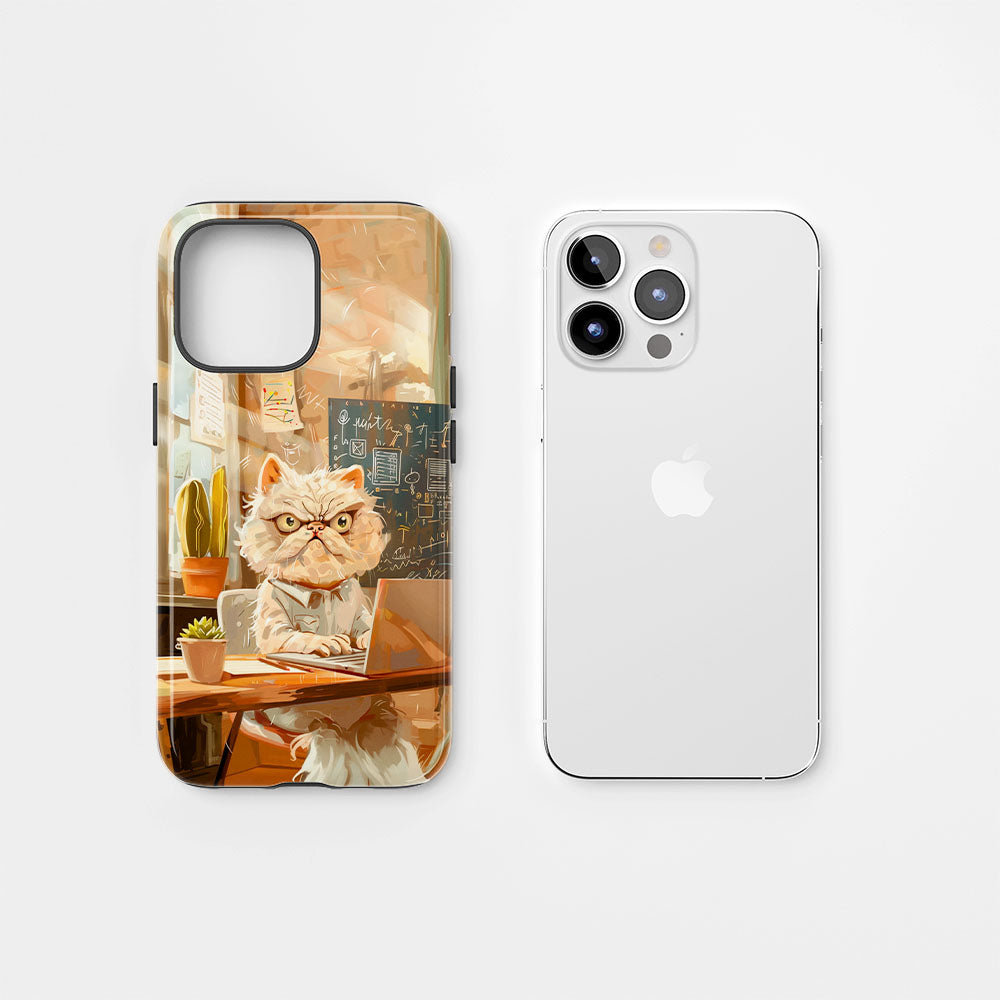 Double-Layer Semi-Handprinted Tough Matte iPhone Case