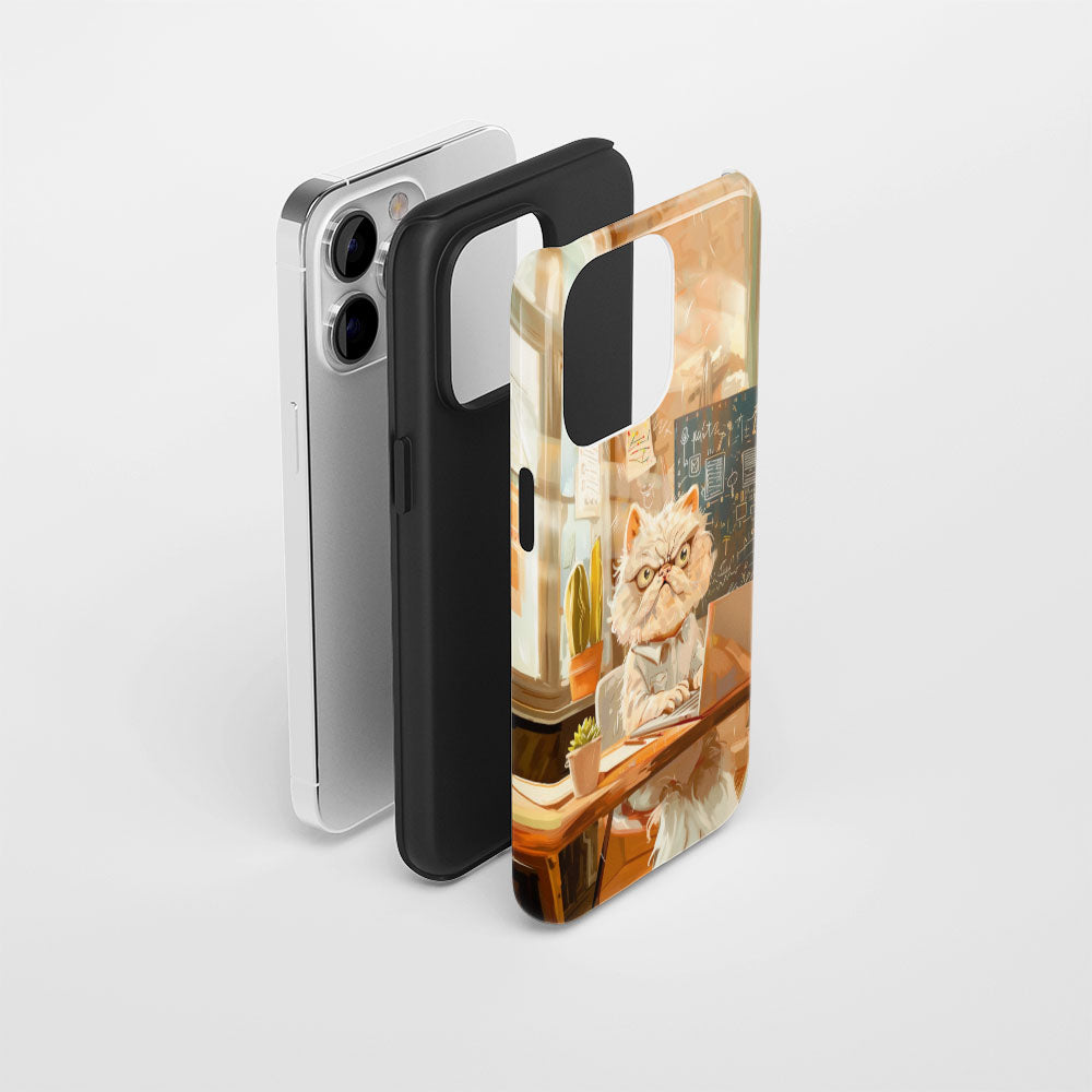Double-Layer Semi-Handprinted Tough Matte iPhone Case