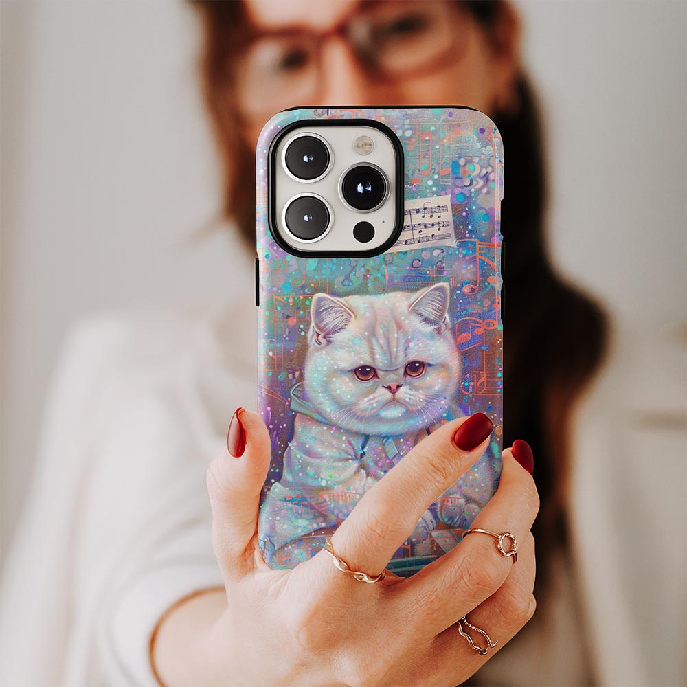 Double-Layer Semi-Handprinted Tough Matte iPhone Case
