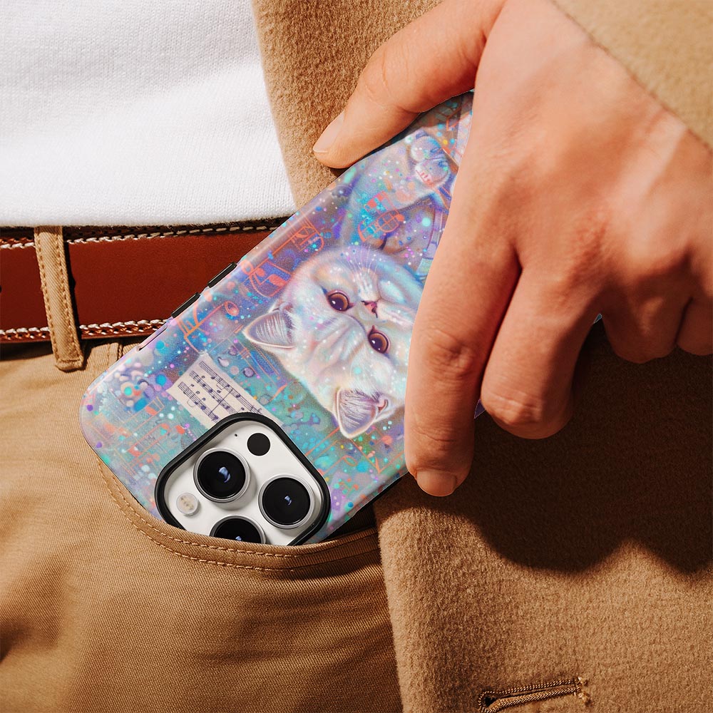 Double-Layer Semi-Handprinted Tough Matte iPhone Case