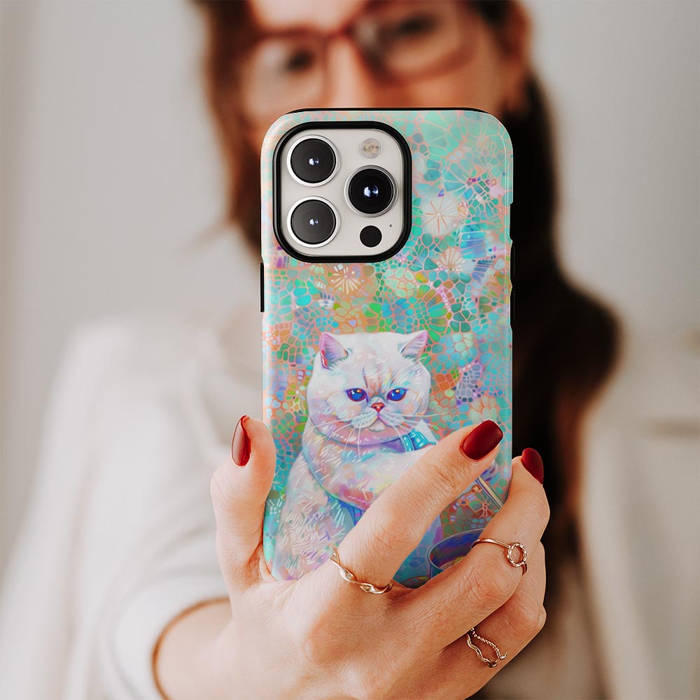 Double-Layer Semi-Handprinted Tough Matte iPhone Case