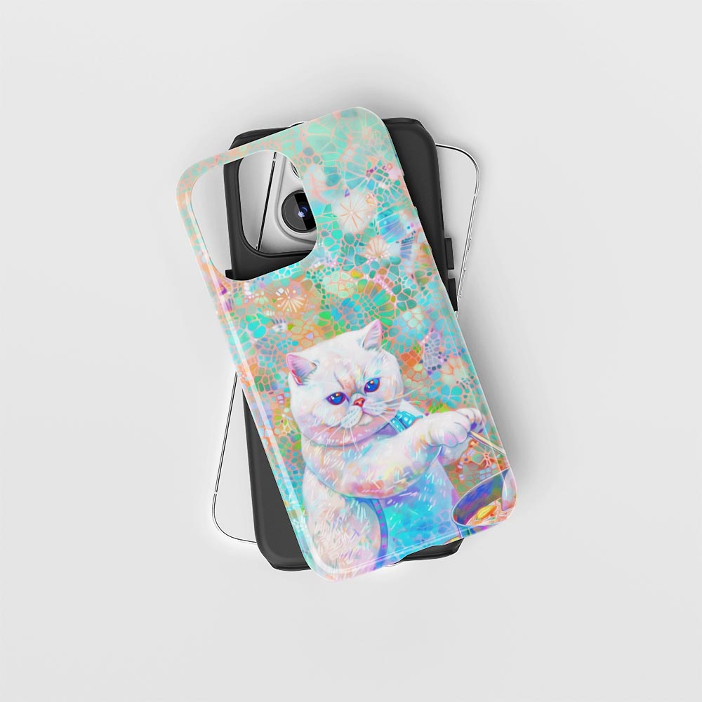 Double-Layer Semi-Handprinted Tough Matte iPhone Case
