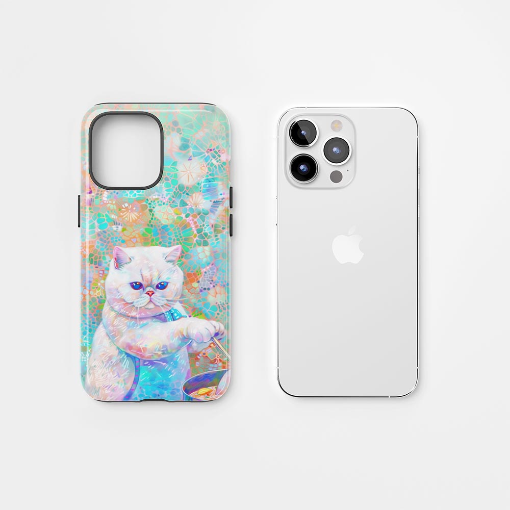 Double-Layer Semi-Handprinted Tough Matte iPhone Case
