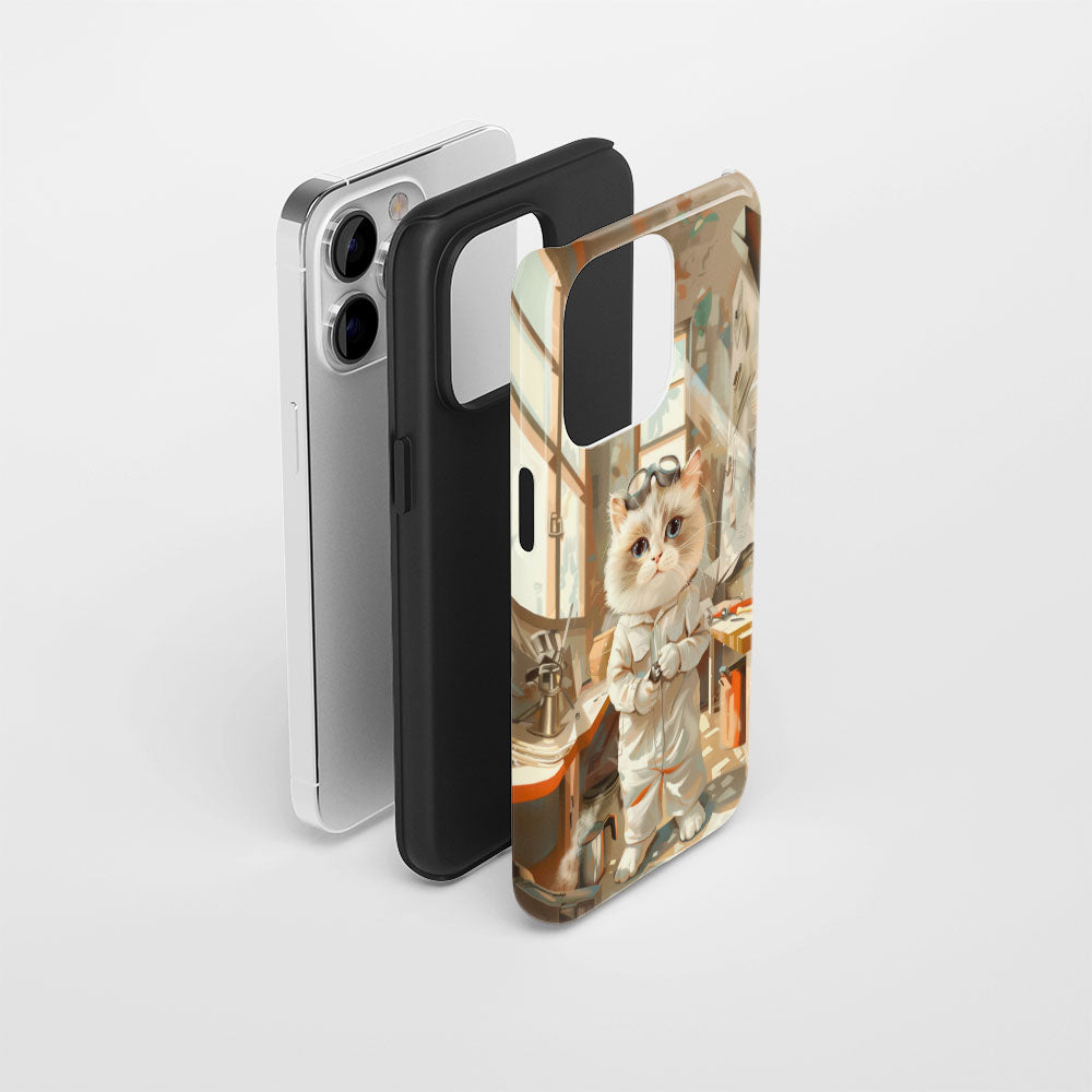 Semi-Handprinted Tough Matte iPhone Case