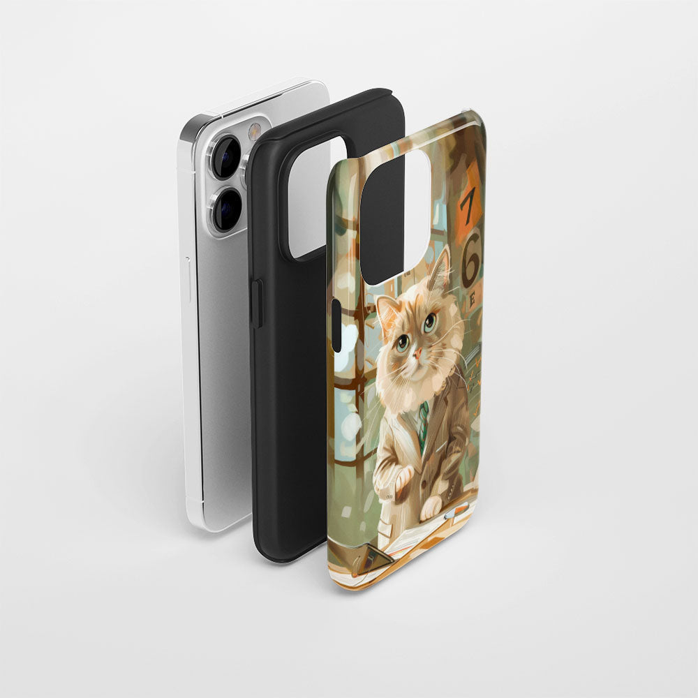 Double-Layer Semi-Handprinted Tough Matte iPhone Case