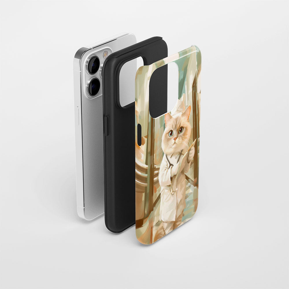 Semi-Handprinted Tough Matte iPhone Case