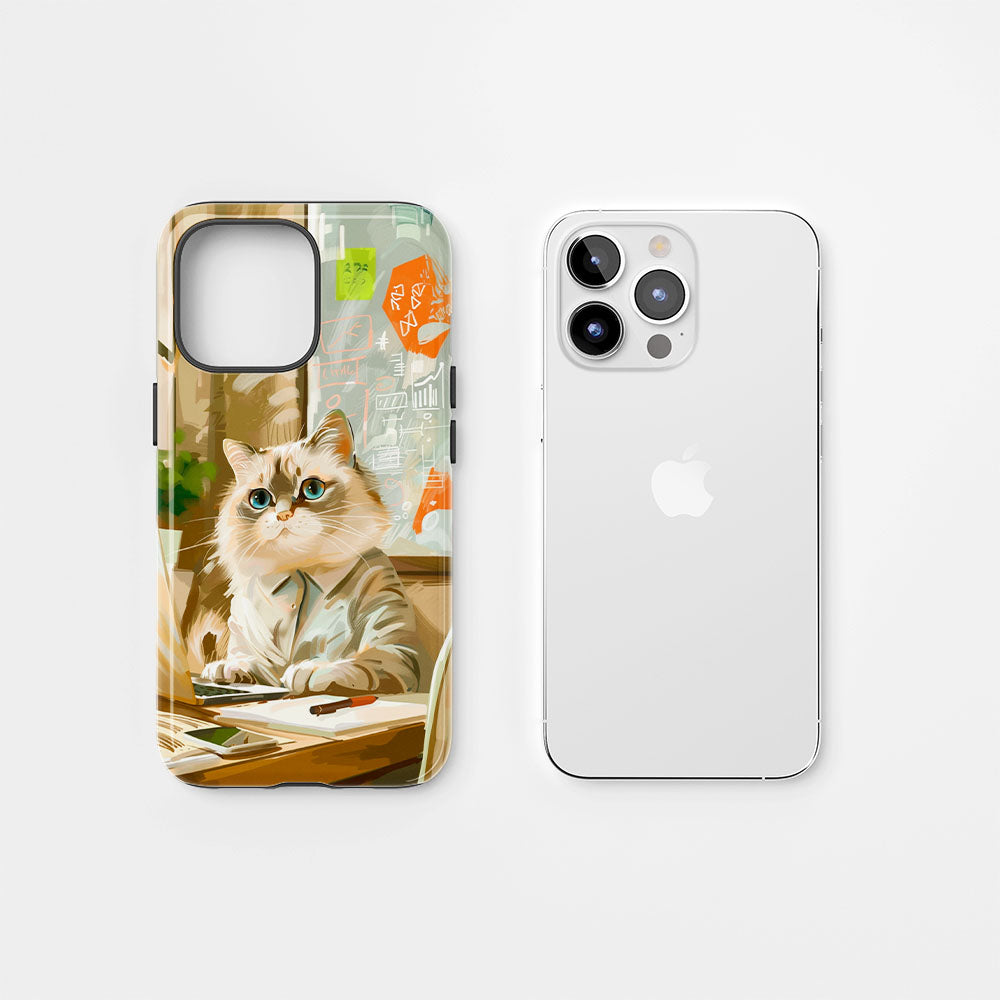 Double-Layer Semi-Handprinted Tough Matte iPhone Case