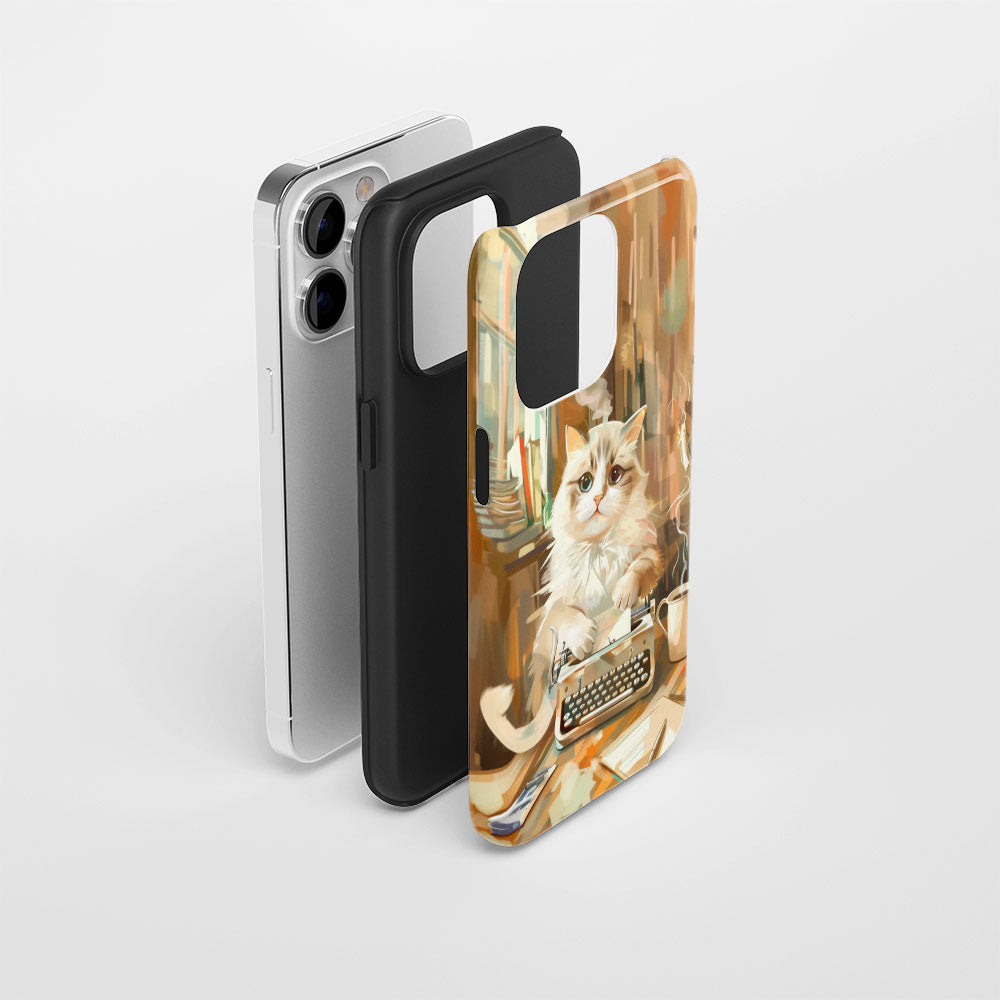 Double-Layer Semi-Handprinted Tough Matte iPhone Case