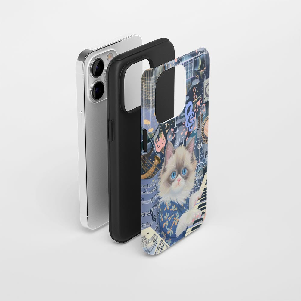 Semi-Handprinted Tough Matte iPhone Case