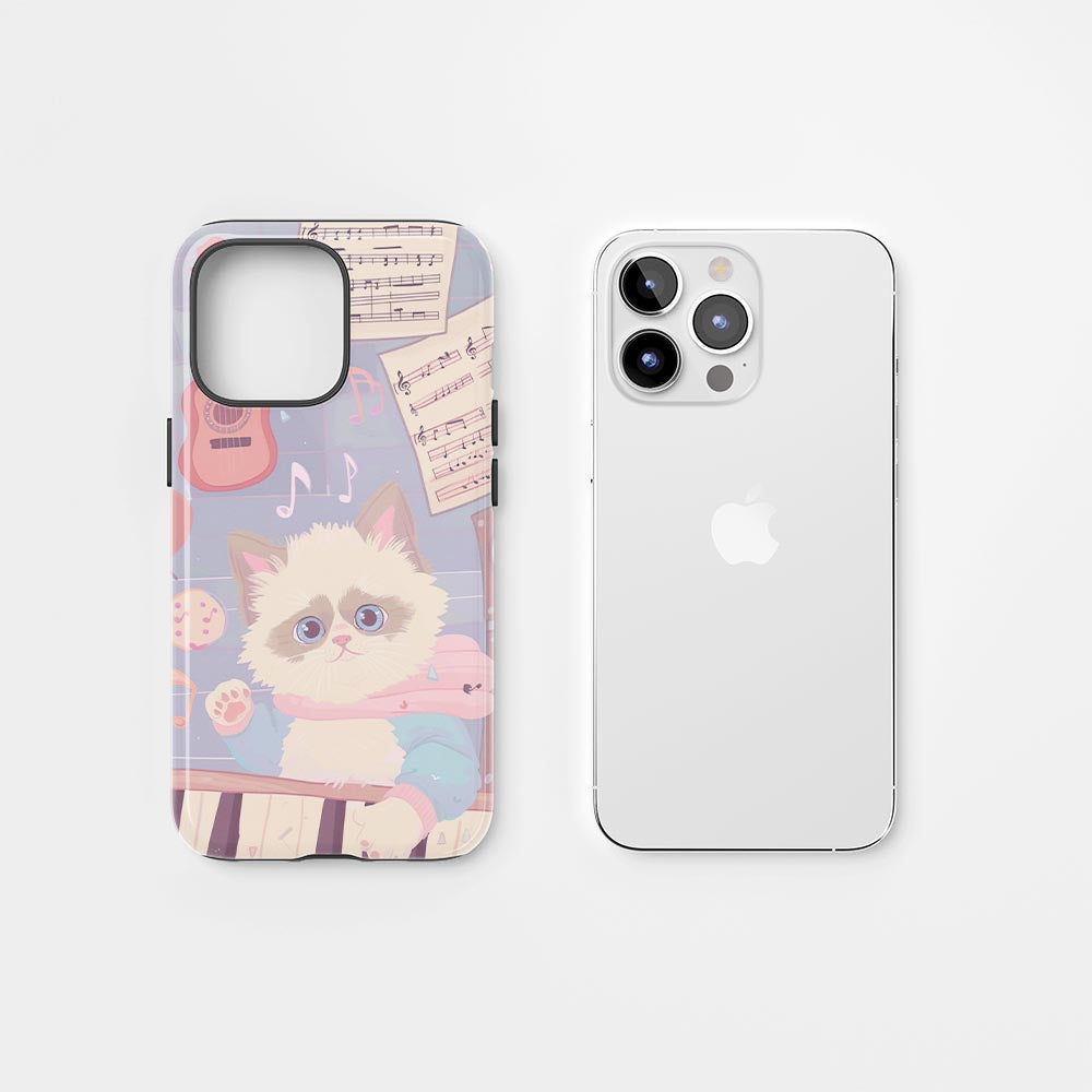 Double-Layer Semi-Handprinted Tough Matte iPhone Case