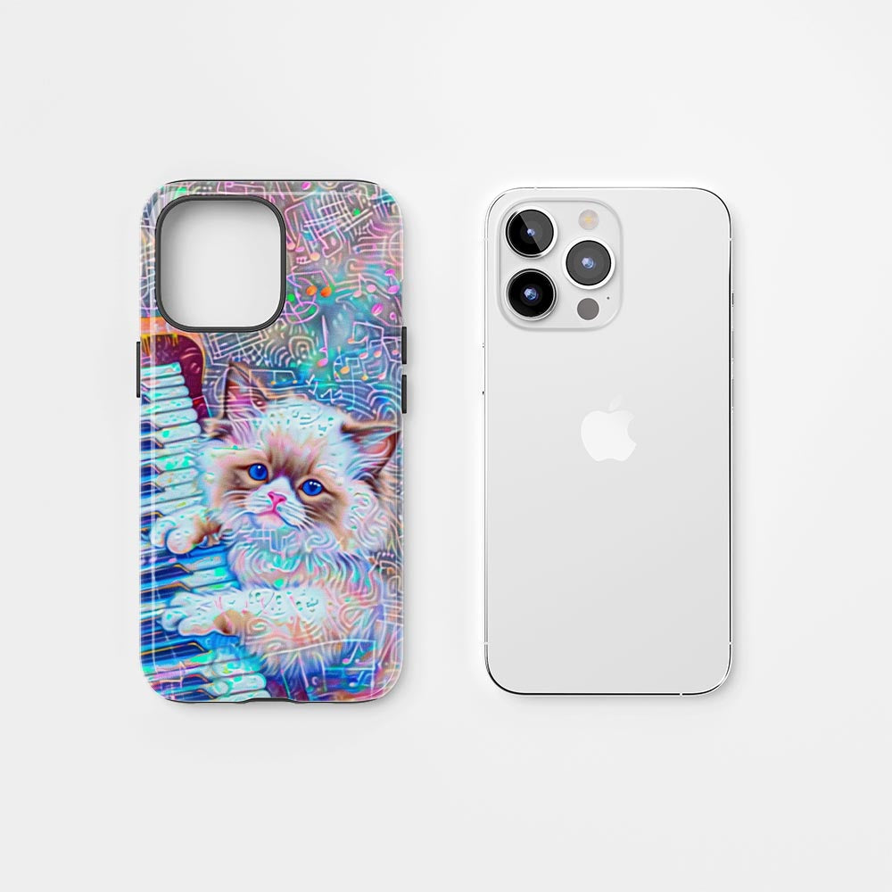 Double-Layer Semi-Handprinted Tough Matte iPhone Case