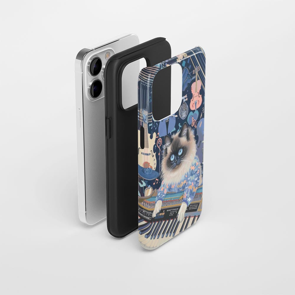 Double-Layer Semi-Handprinted Tough Matte iPhone Case