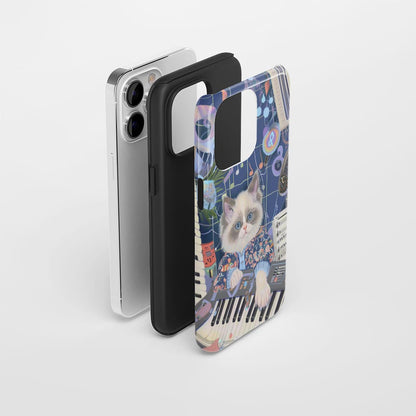 Double-Layer Semi-Handprinted Tough Matte iPhone Case