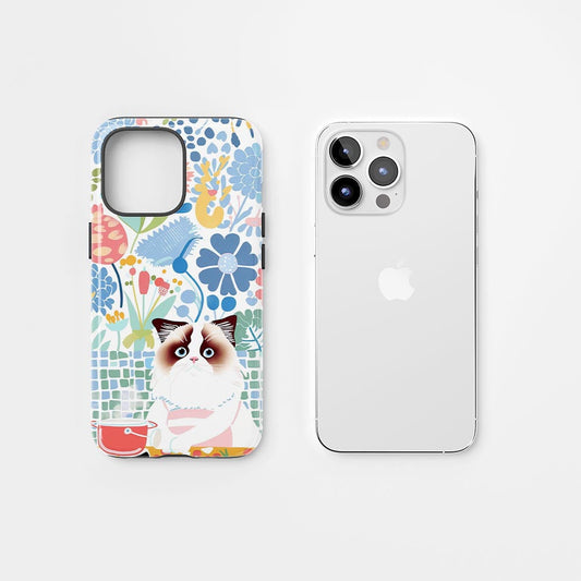 Double-Layer Semi-Handprinted Tough Matte iPhone Case