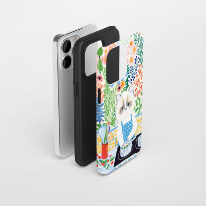 Double-Layer Semi-Handprinted Tough Matte iPhone Case