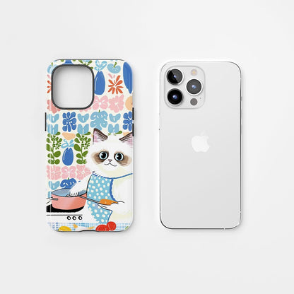 Double-Layer Semi-Handprinted Tough Matte iPhone Case