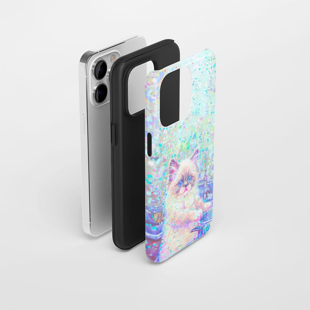 Double-Layer Semi-Handprinted Tough Matte iPhone Case