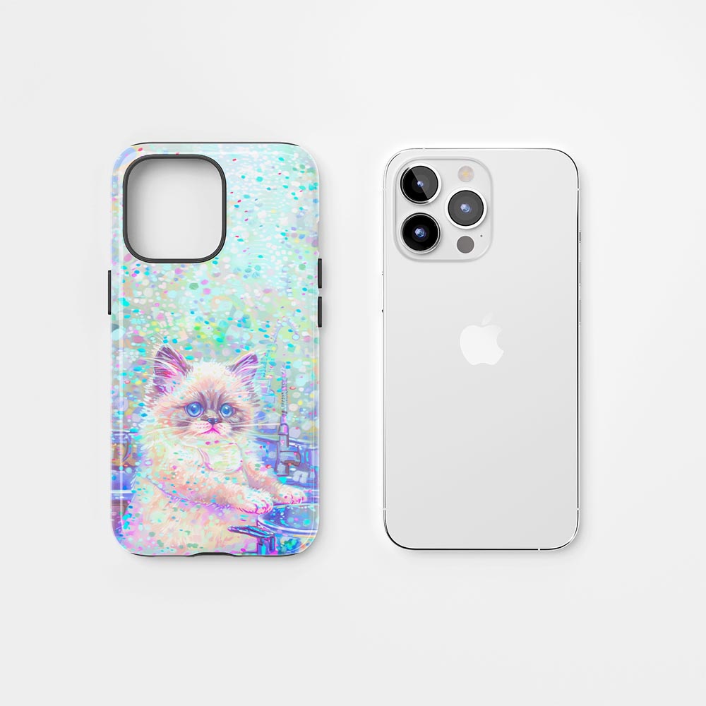 Double-Layer Semi-Handprinted Tough Matte iPhone Case