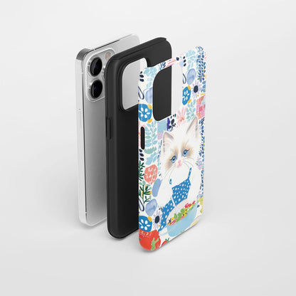 Double-Layer Semi-Handprinted Tough Matte iPhone Case