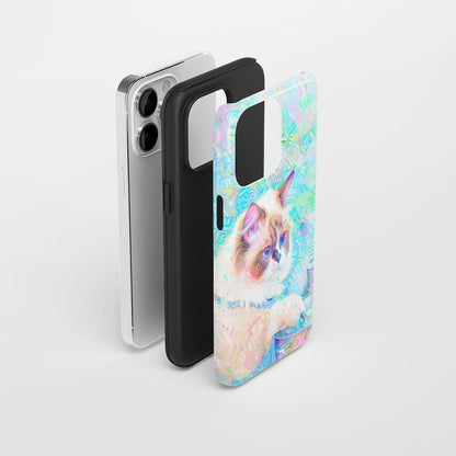 Double-Layer Semi-Handprinted Tough Matte iPhone Case