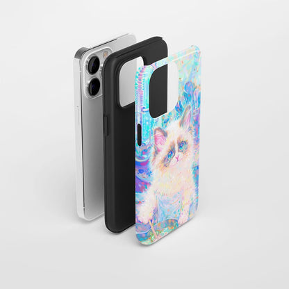 Double-Layer Semi-Handprinted Tough Matte iPhone Case