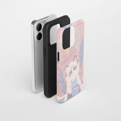 Double-Layer Semi-Handprinted Tough Matte iPhone Case