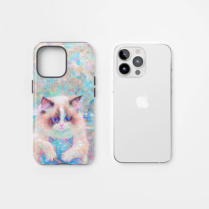 Double-Layer Semi-Handprinted Tough Matte iPhone Case