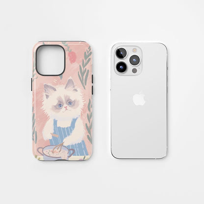 Double-Layer Semi-Handprinted Tough Matte iPhone Case