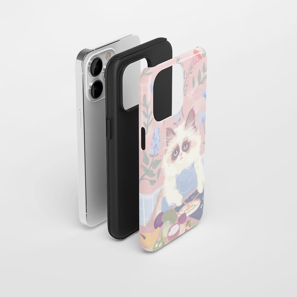 Double-Layer Semi-Handprinted Tough Matte iPhone Case