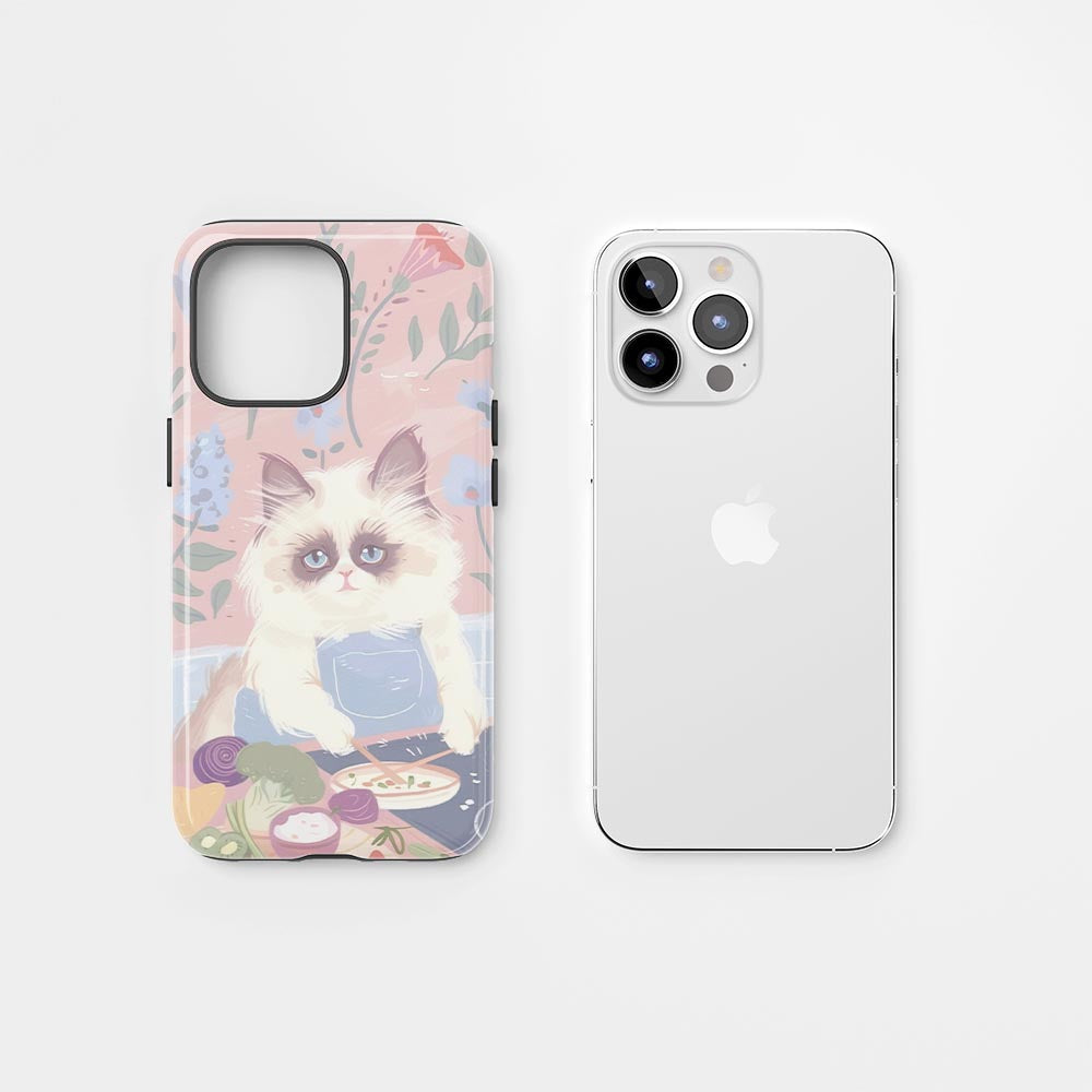 Double-Layer Semi-Handprinted Tough Matte iPhone Case