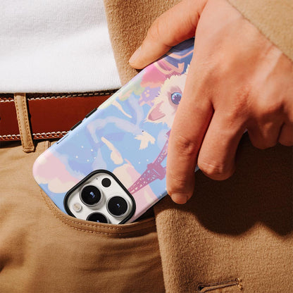 Double-Layer Semi-Handprinted Tough Matte iPhone Case