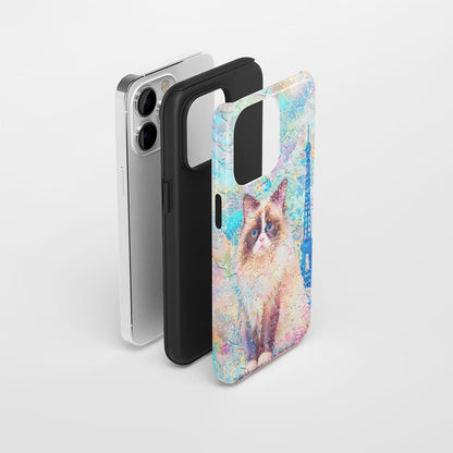 Semi-Handprinted Tough Matte iPhone Case