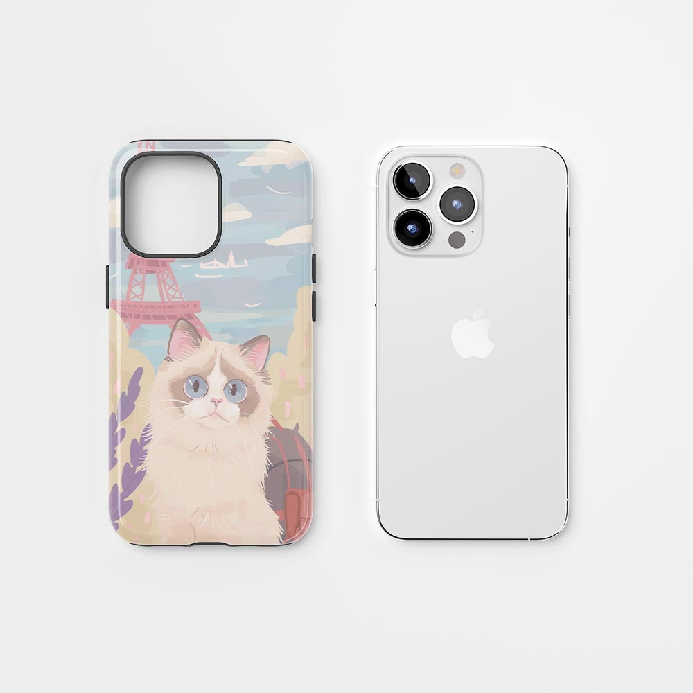 Double-Layer Semi-Handprinted Tough Matte iPhone Case