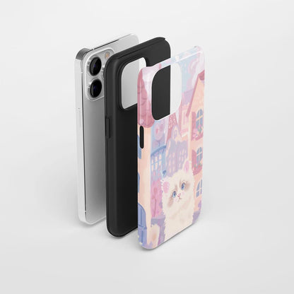 Semi-Handprinted Tough Matte iPhone Case