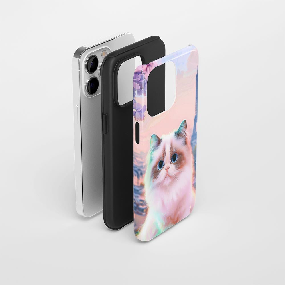 Semi-Handprinted Tough Matte iPhone Case