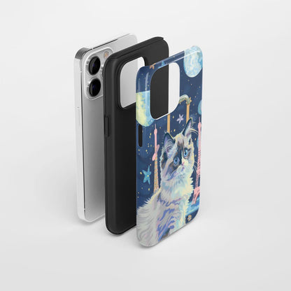 Semi-Handprinted Tough Matte iPhone Case