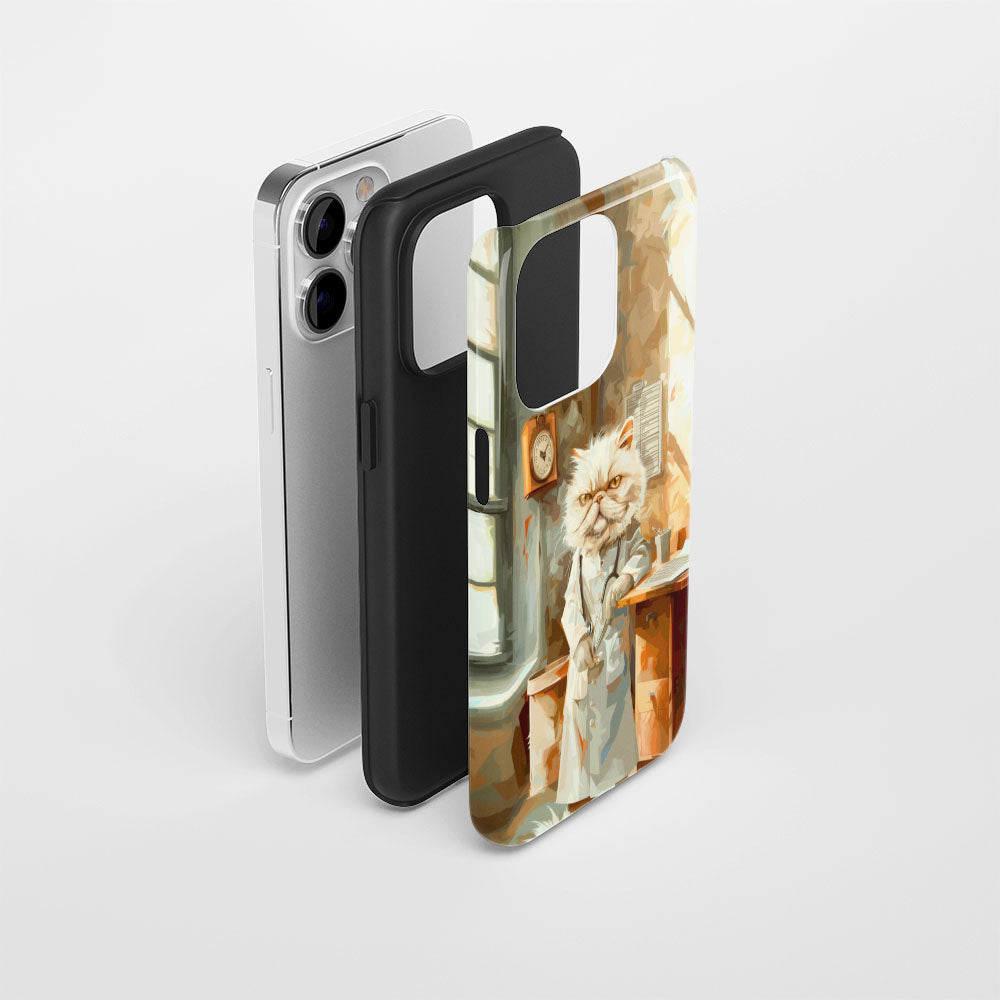 Semi-Handprinted Tough Matte iPhone Case