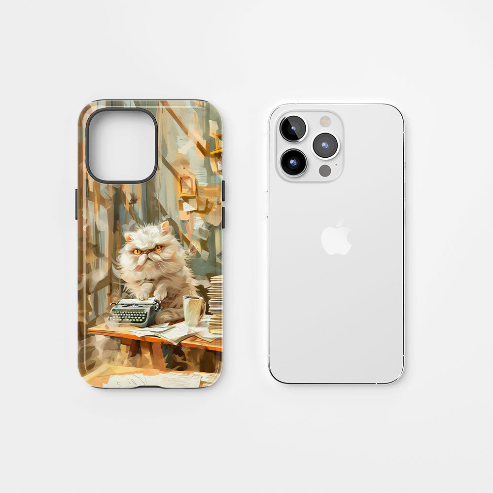 Double-Layer Semi-Handprinted Tough Matte iPhone Case