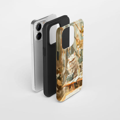 Semi-Handprinted Tough Matte iPhone Case