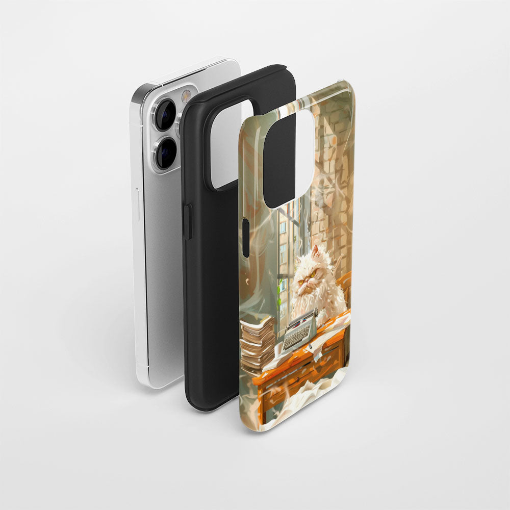 Semi-Handprinted Tough Matte iPhone Case