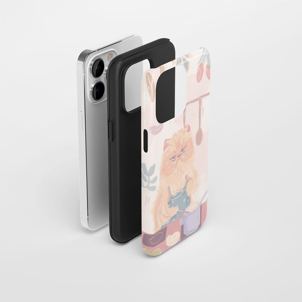 Semi-Handprinted Tough Matte iPhone Case