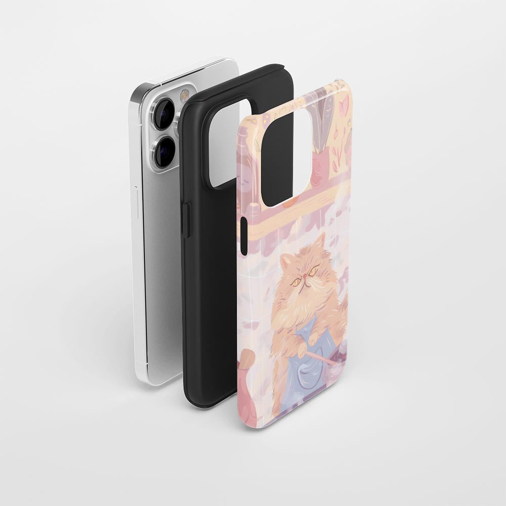 Semi-Handprinted Tough Matte iPhone Case