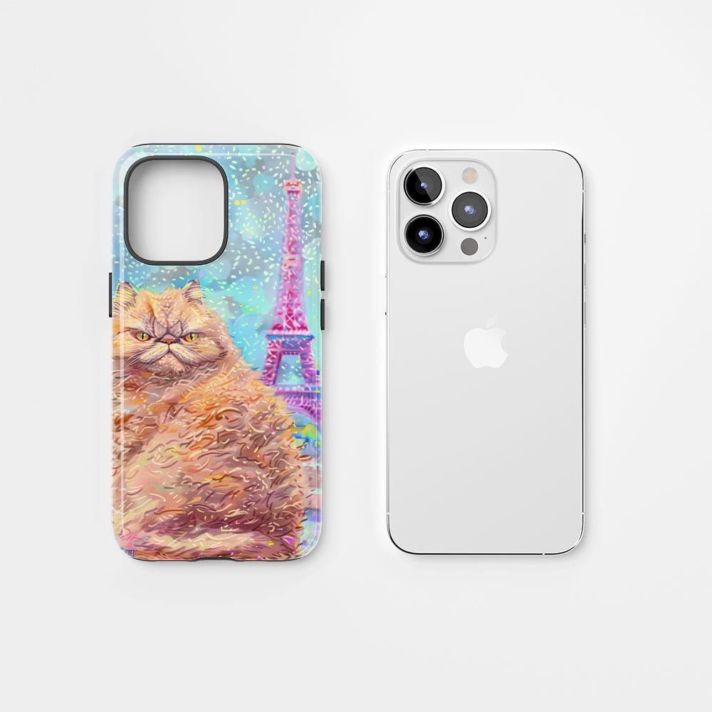 Semi-Handprinted Tough Matte iPhone Case