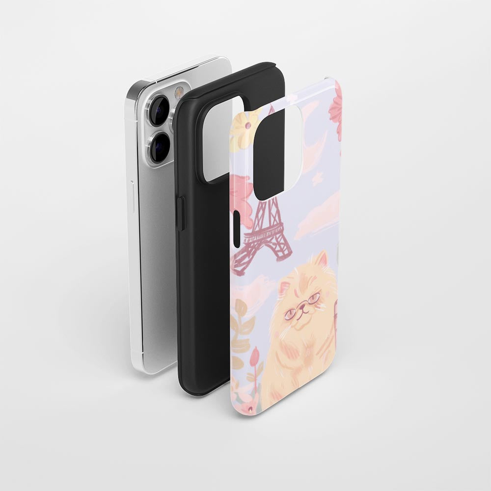 Semi-Handprinted Tough Matte iPhone Case