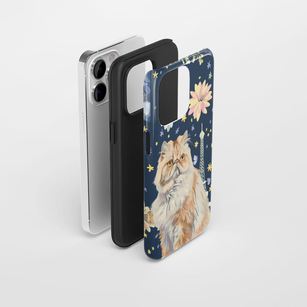 Double-Layer Semi-Handprinted Tough Matte iPhone Case