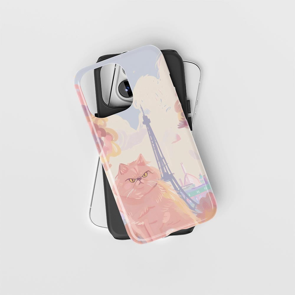 Double-Layer Semi-Handprinted Tough Matte iPhone Case