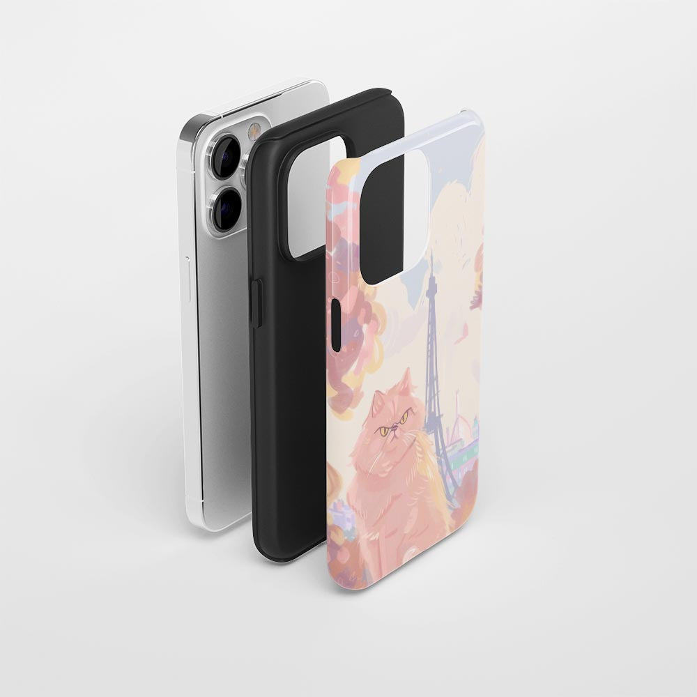 Semi-Handprinted Tough Matte iPhone Case